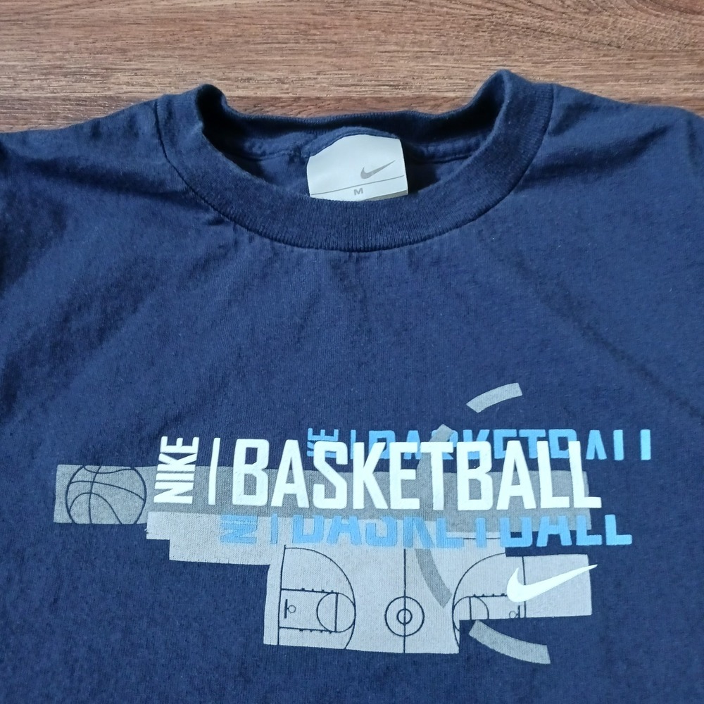 Vtg Nike Basketball Sleeveless‎ Shirt Blue Size Medium Cotton